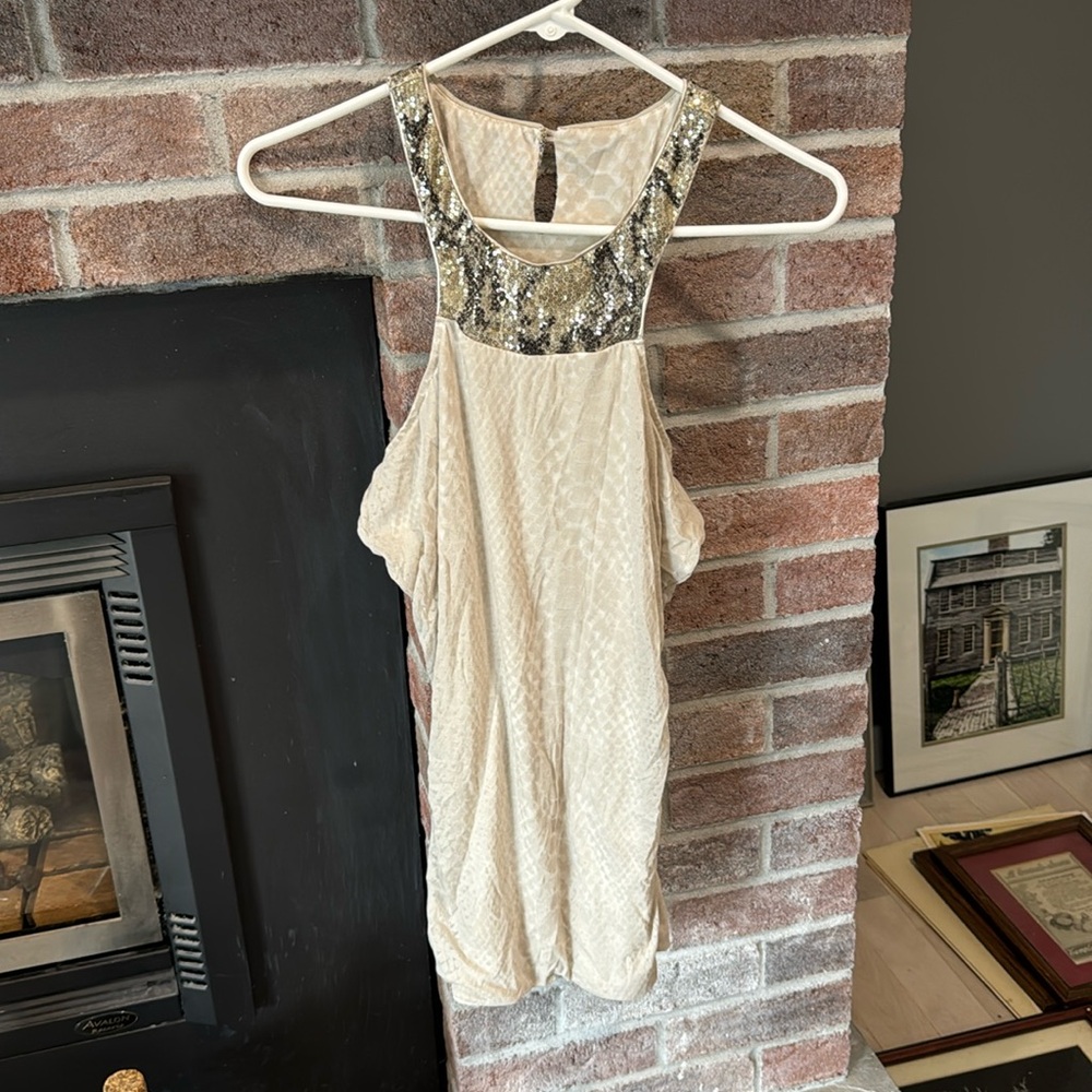 Express large sequin tank